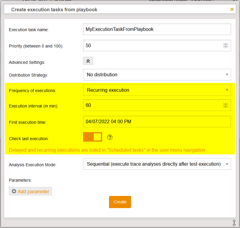 PlaybookFrequencyOptions