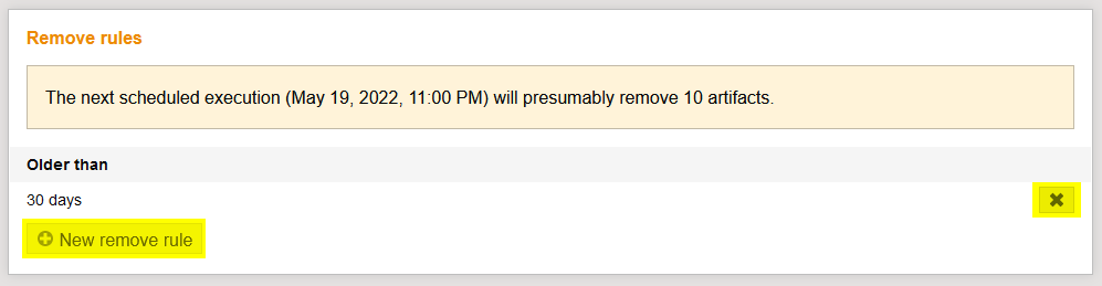 AutoremoveRulesForArtifacts