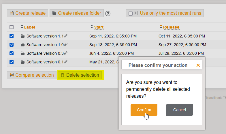 BulkDeleteOnReleases