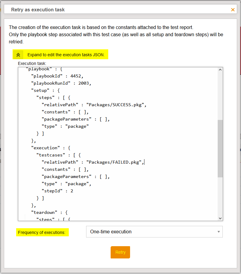 TestExecutionReplayConfigFromTestdetails