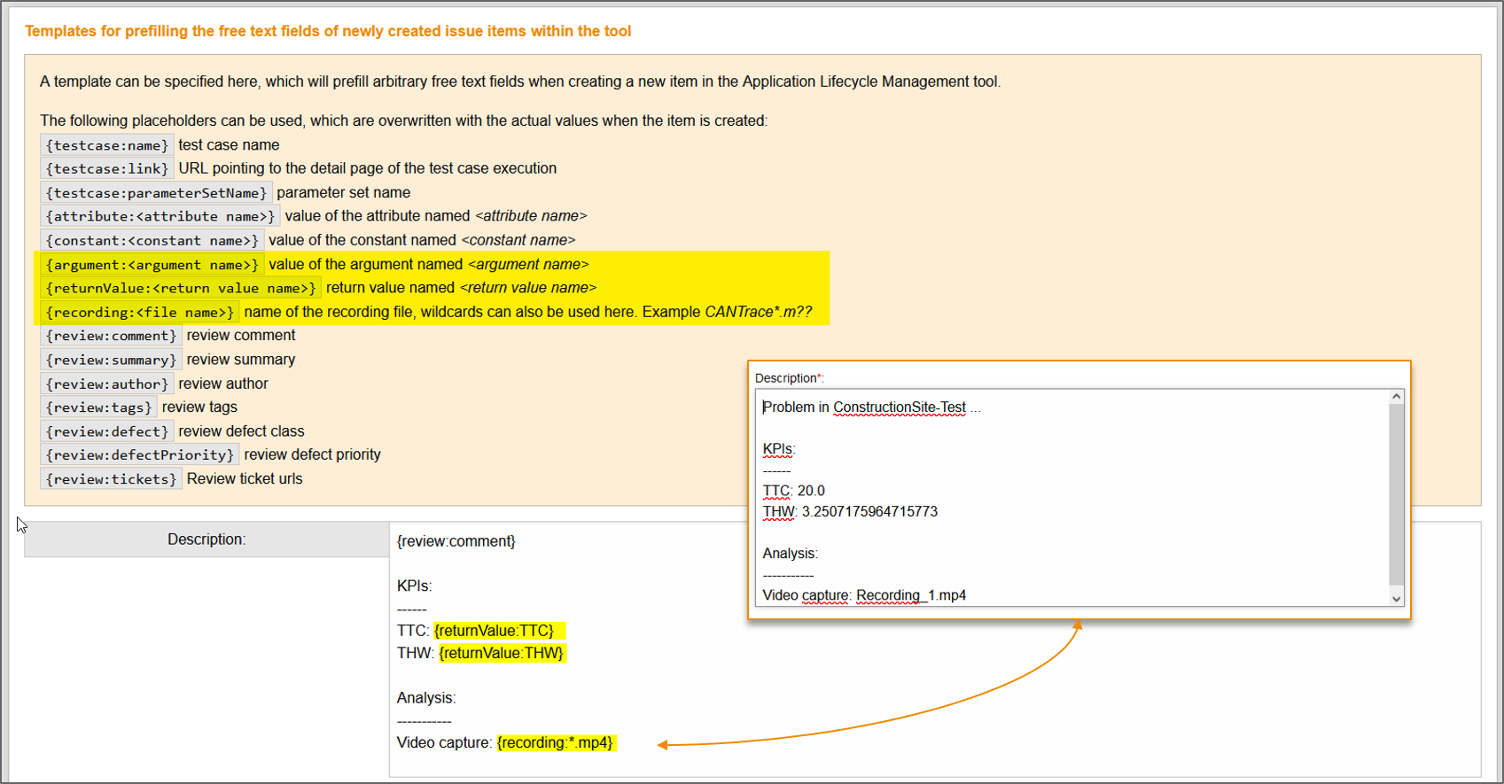ReviewTemplatesForTestCaseArguementsReturnValuesAndRecordings