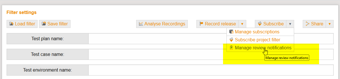 TestCaseReviewNotificationManagement