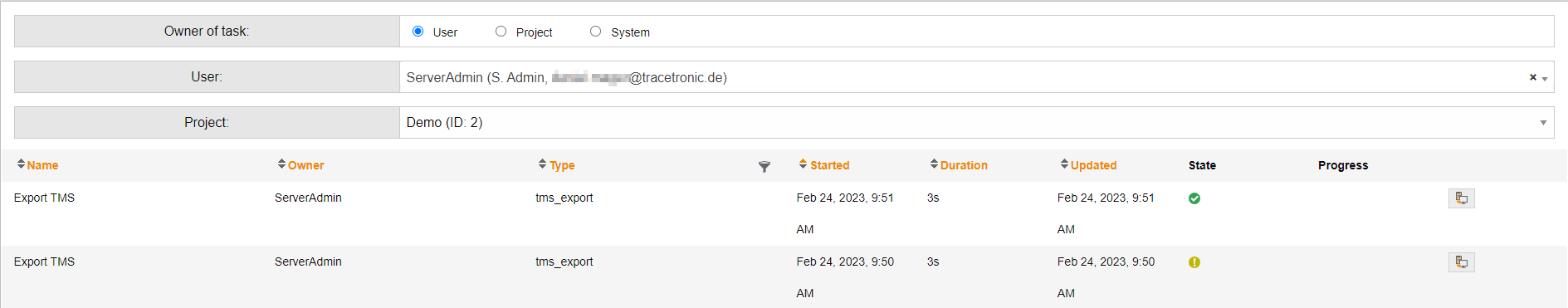 TestmanagementToolExportResult