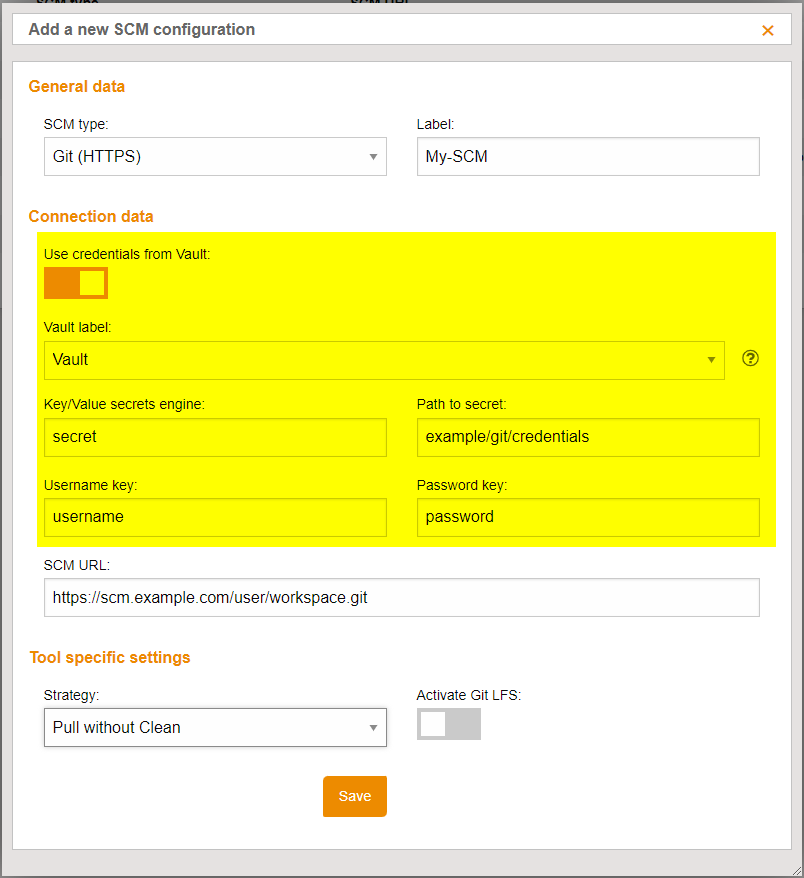 ConfigVaultSecretManagementForScmRepo
