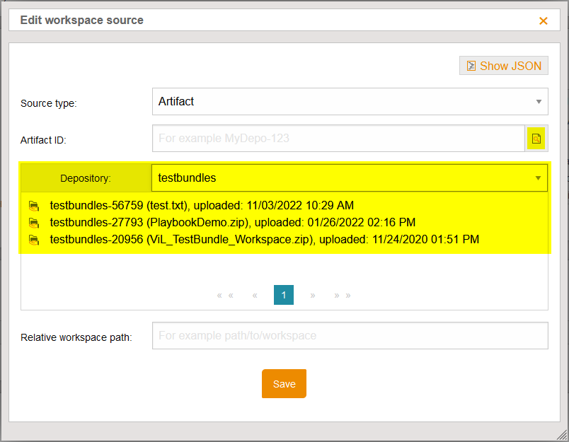 EasyArtifactChoiceForTestExecution