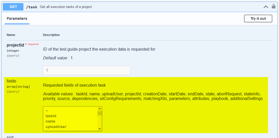 GraphQlSearchOptionsForExecutionTasks