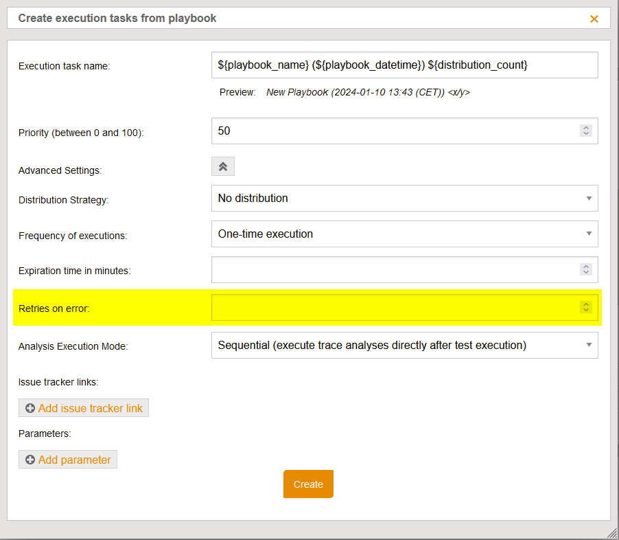 RetiresOnErrorOptionOnTestexecution