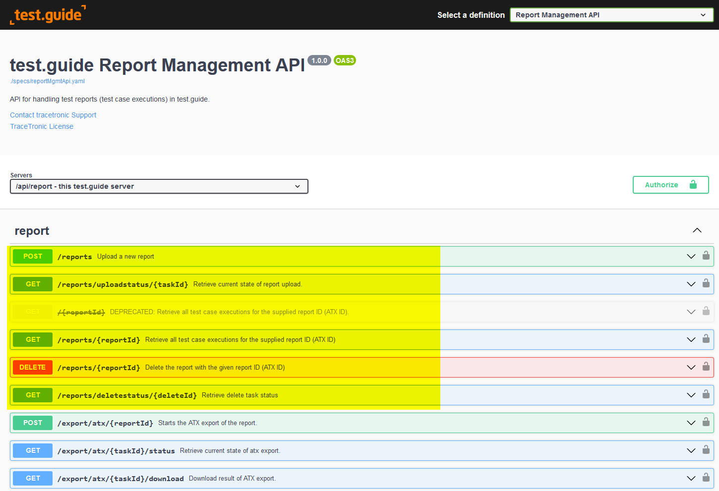 UploadRemoveTestReportApi