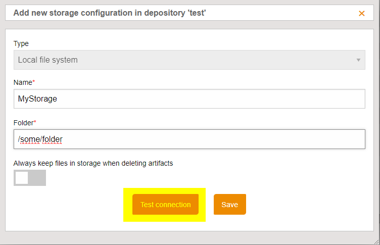 ArtifactStorageConnectionTest