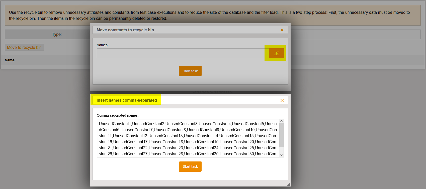 RemoveCommaSeparatedConstantsOrAttributes