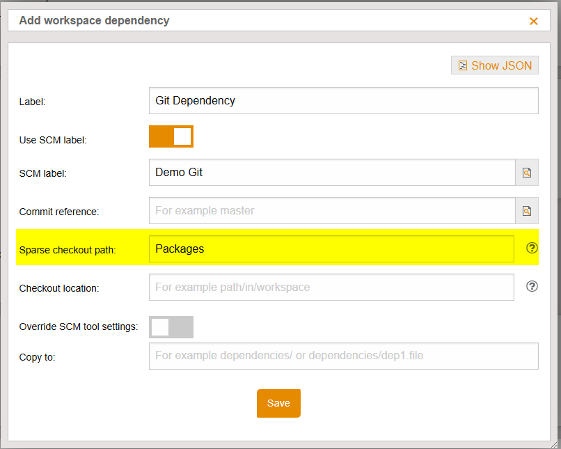 av sparseCheckoutGitDependency