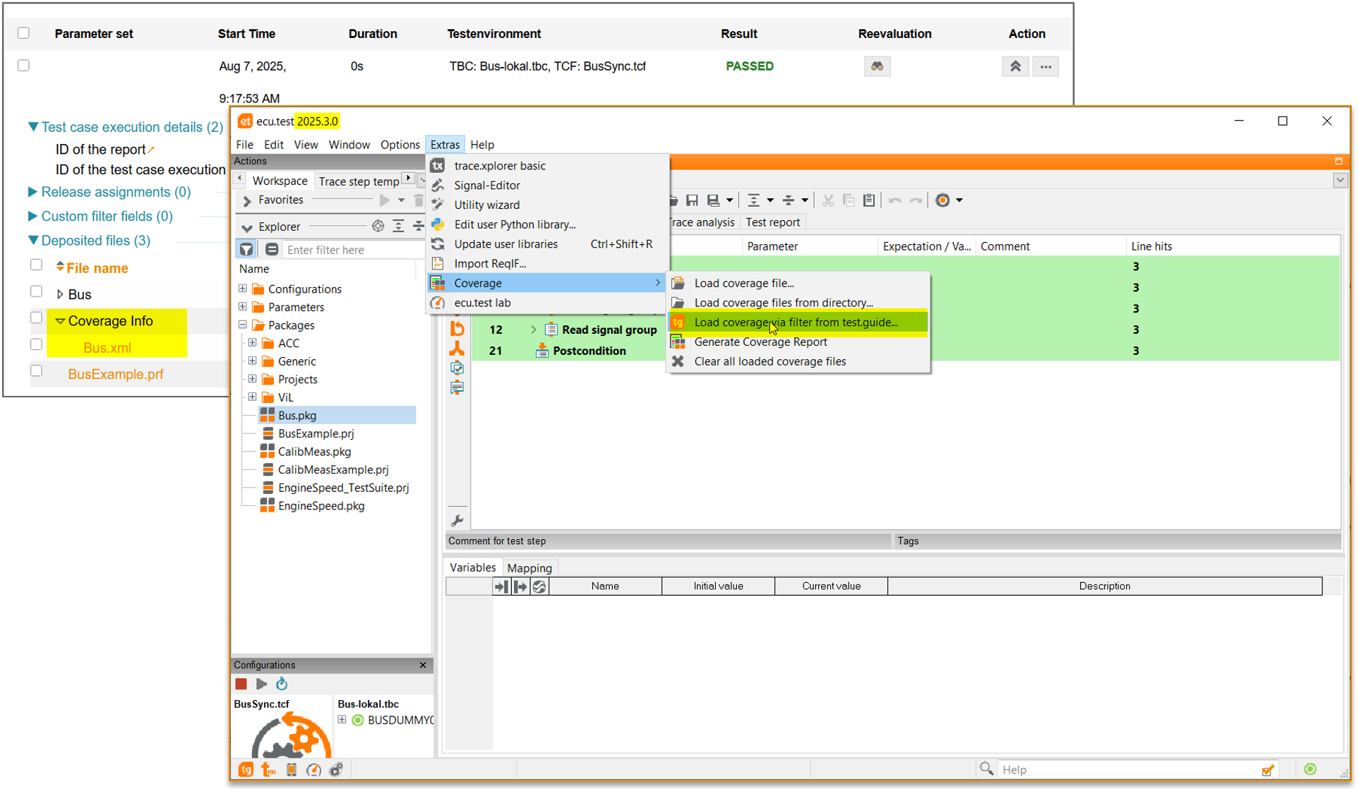 TeaserEcuTestTestCaseCoverageTeststeps