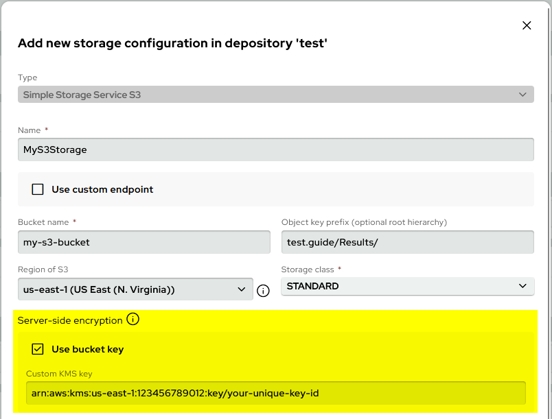 av ServerSideEncryptionForS3Storage