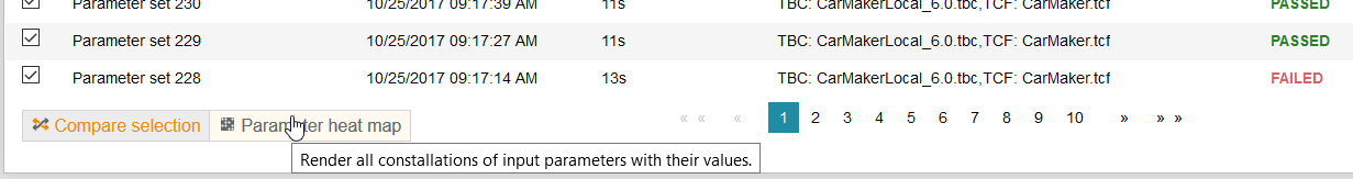 HeatMapSelectTestRuns
