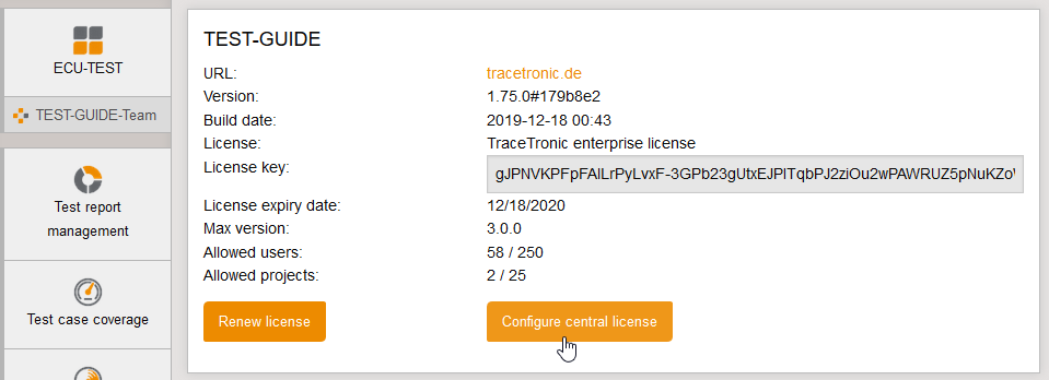 CentralDatabaseLicense