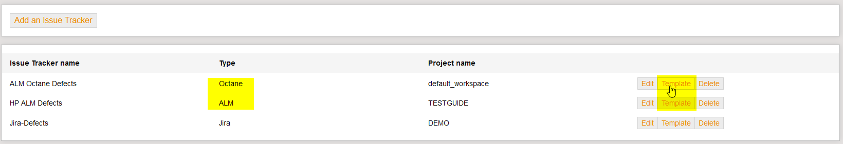 IssueTrackerTemplateSupportForALM Octane