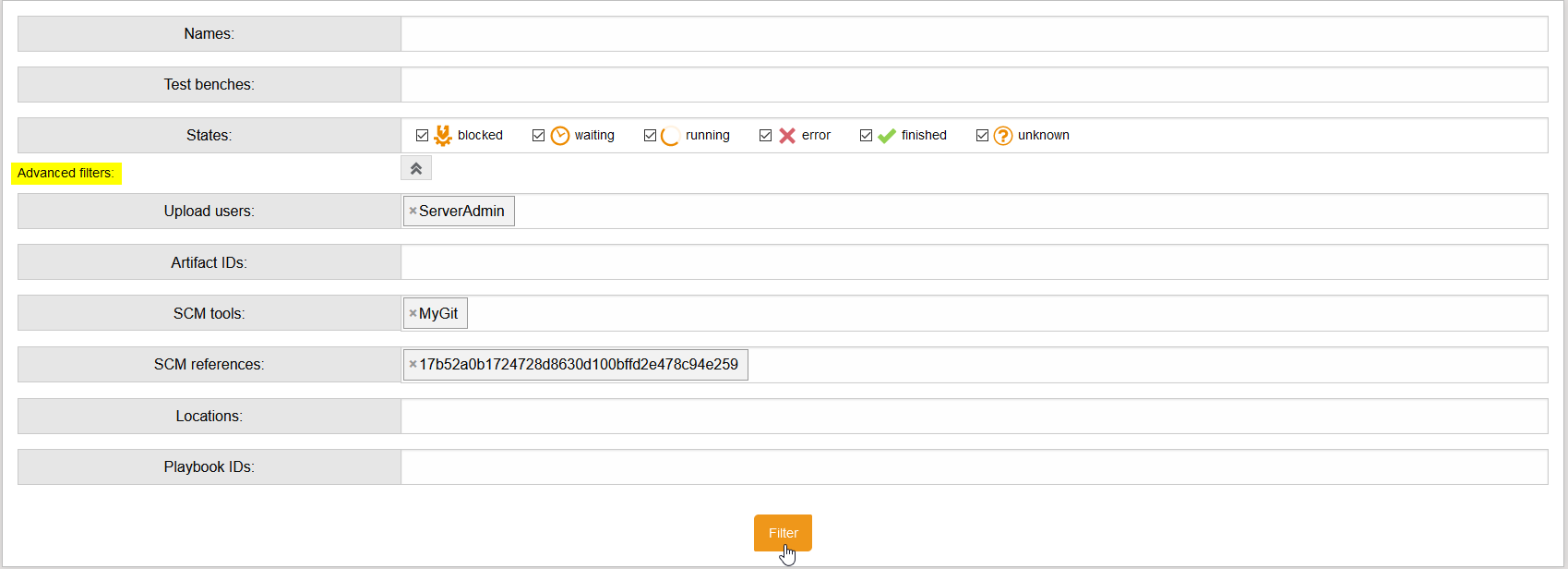 AdvancedTestExecutionTaskFilter