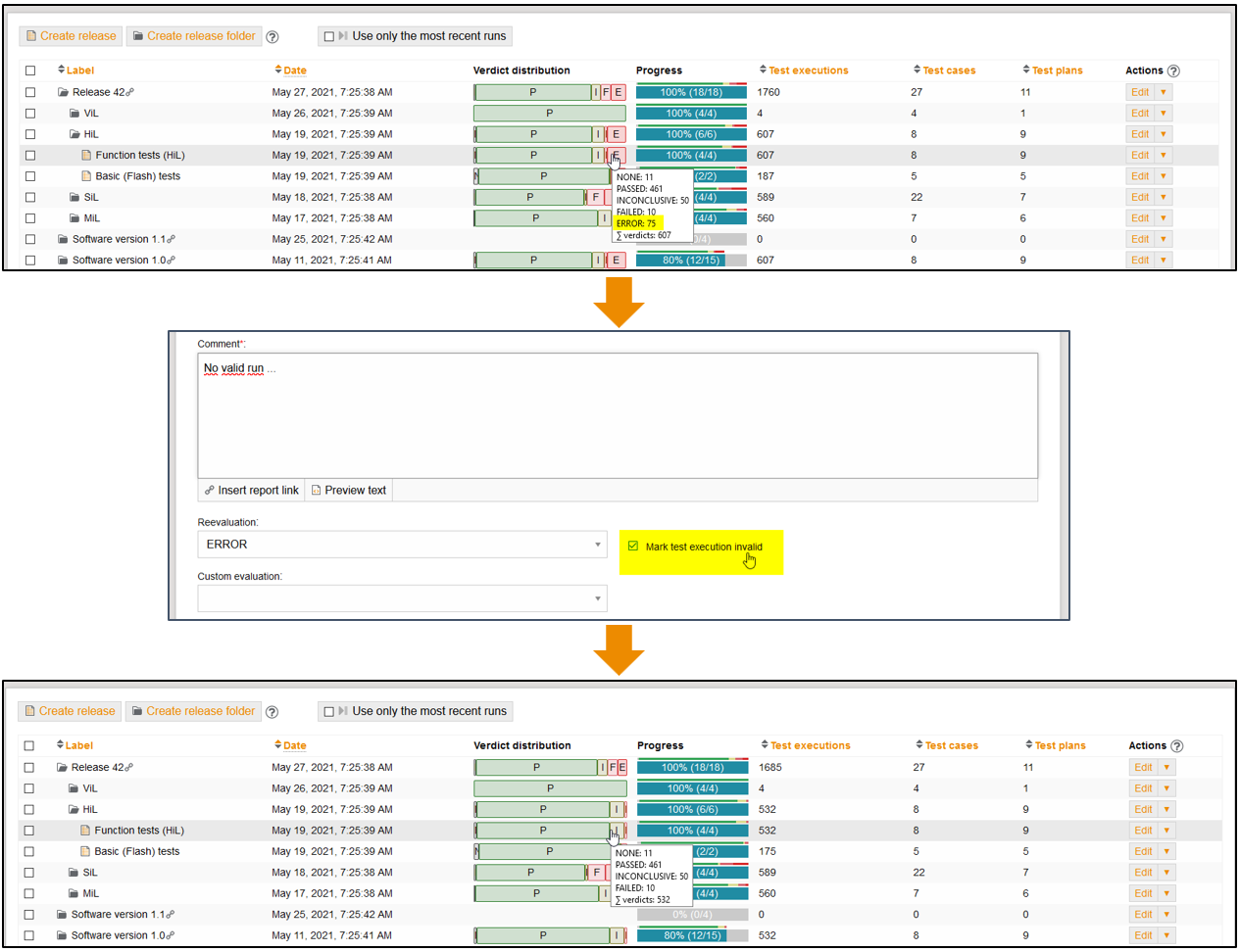 IgnoreInvalidRunsInRelease